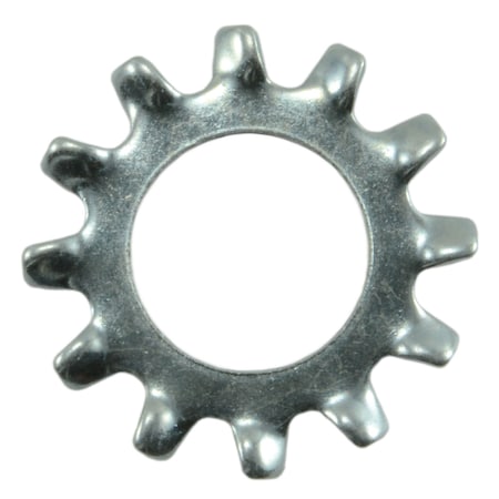 Midwest Fastener External Tooth Lock Washer, For Screw Size #4 Steel, Zinc Plated Finish, 75 PK 62135